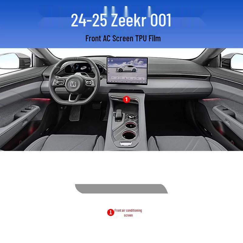 

Zeekr 001 Interior TPU Protection Film for Center Console, Dashboard, Navigation, and Gear Shift.