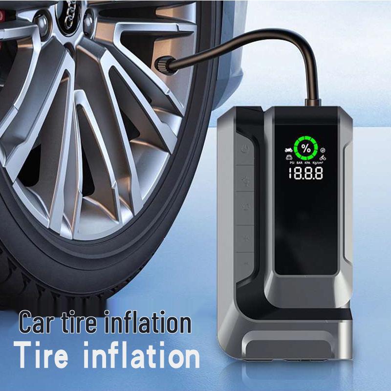 Portable 12V Car Jump Starter with Wireless Air Pump & Phone Charger