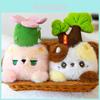 Cute Sunflower Cactus Money Tree Cat Pottery Plush Doll Toy Desktop Ornament For Desk And Home Ambience