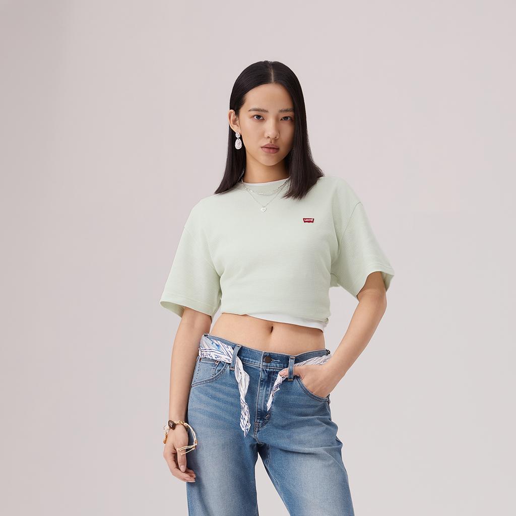 Levis Standard Regular American Vintage Waffle Casual Short Sleeve T-Shirt Unisex Tops 006WY-0002