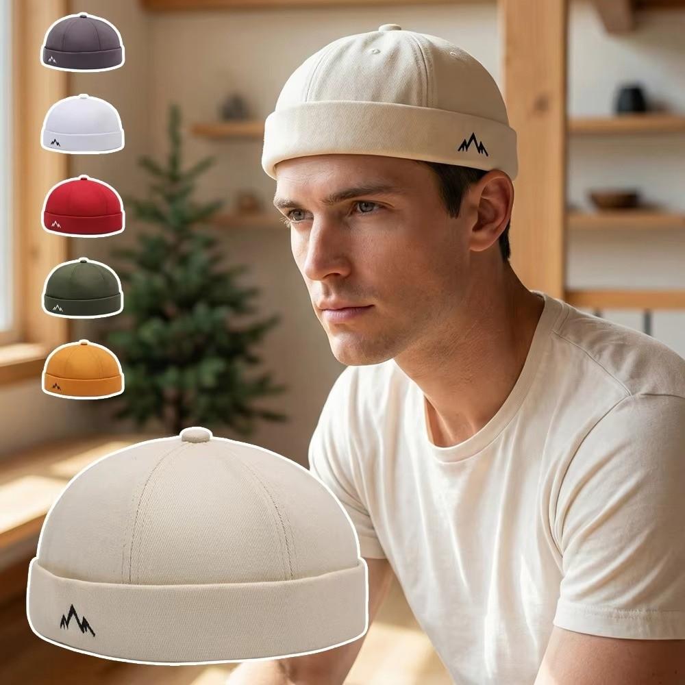 Modische atmungsaktive Schirmlose Mütze Verstellbare lässige Docker-Mütze Einfarbige Streetwear Hip Hop Hüte Unisex