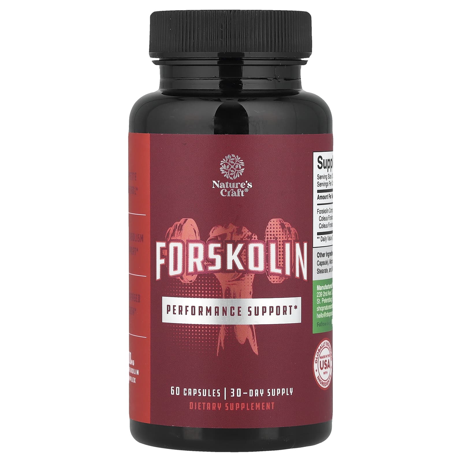 Nature's Craft, Forskolin, 60 Gélules (250 mg par capsule)