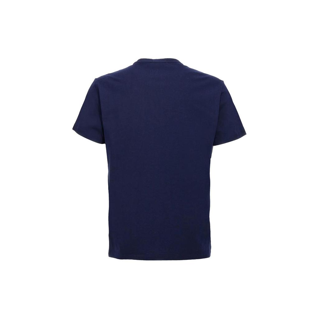 Polo Ralph Lauren FW23 Logo Print Straight Fit Crew Neck Short Sleeve T-Shirt Men T-Shirts Dark-Blue 710929077-001