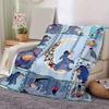 1pc, Adorable Eeyore Home Decor Blanket: A Cozy Flannel Throw for Your Living Room, Bedroom, or Outdoor Adventures. Perfect Gift Idea, Soft Sofa Blank