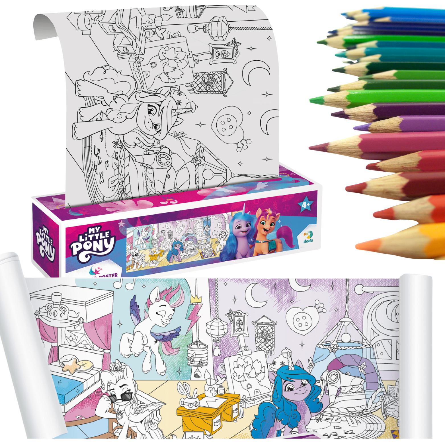 Malset Malbuch auf Rolle Ponys Pferde My Little Pony