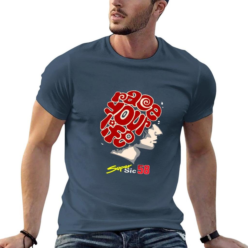 Marco simoncelli 42 T-shirt t-shirt essenziale t-shirt uomo T-shirt semplice