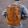 Men's Vintage Genuine Leather Cowhide Backpack - Large Capacity Laptop & Travel Bag
