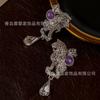 Middle Aged Full Droplet Gemstone Earrings With A Light Luxury High-end Feel Banquet Vintage Niche Design