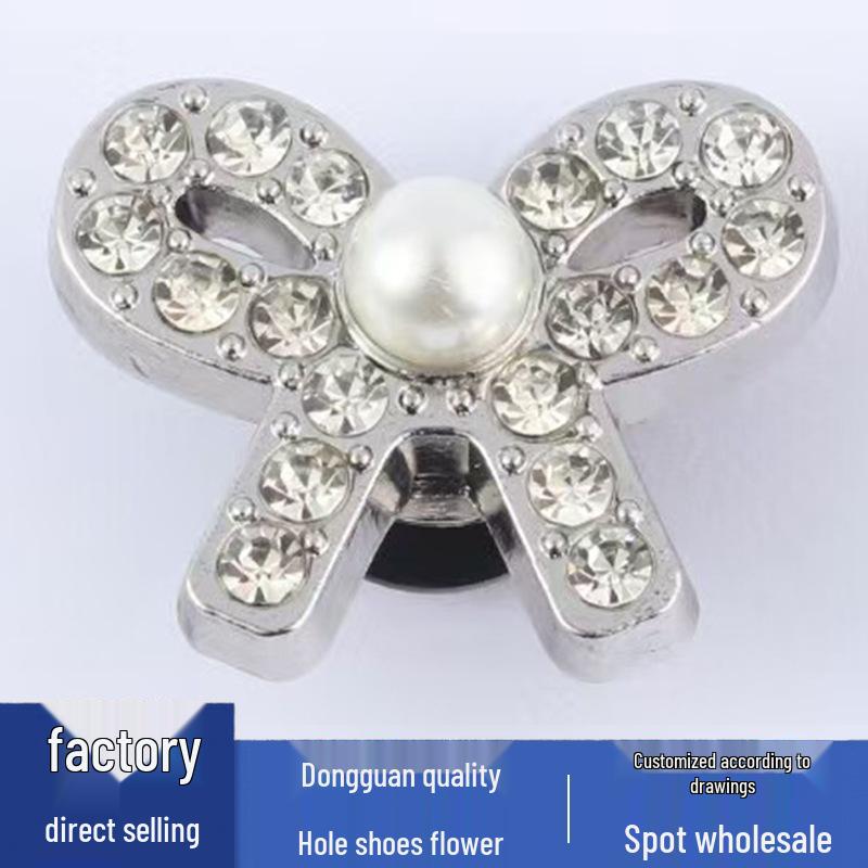 Metal Bow Flower Charms for Crocs - Cute, Versatile Shoe Accessories