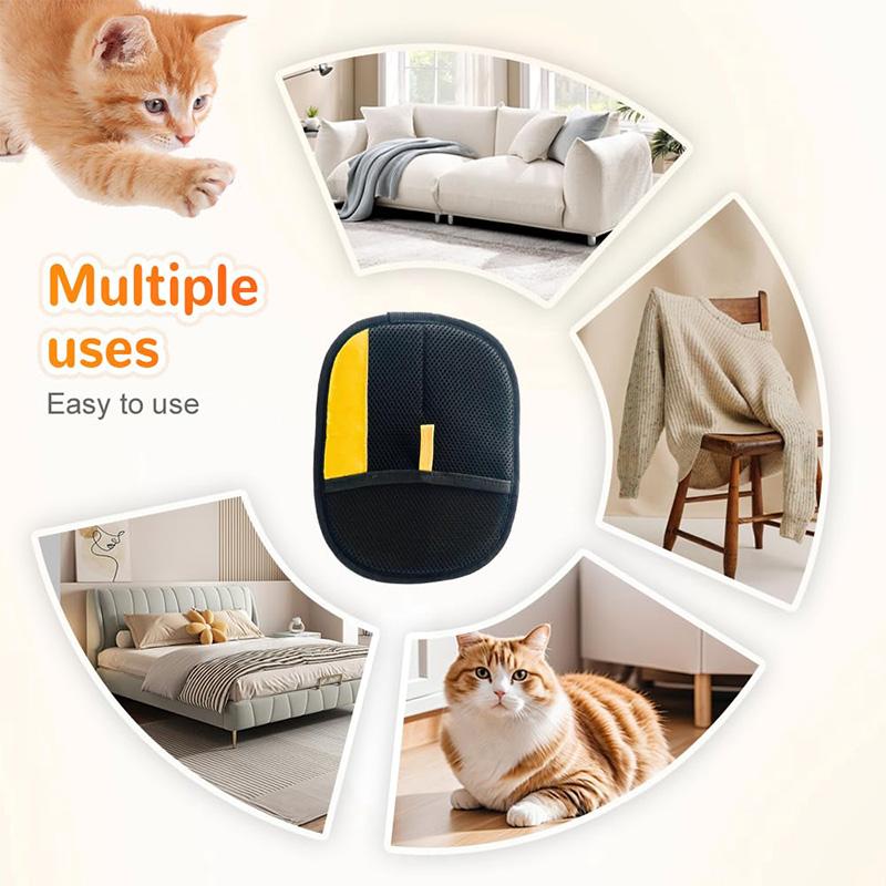 New Pet Hair Remover Pet Hair Remover Electrostatic Gloves Hair Adsorption Tool Reusable Washable Cats Dogs Hair Brush Household