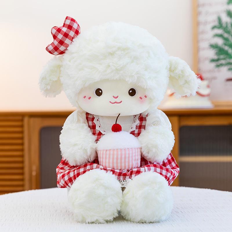 Adorable Cartoon Cherry Sheep Plush Toy - Perfect Healing Companion and Gift for Girls