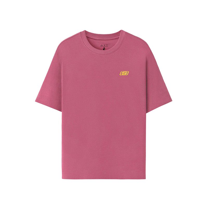 Skechers Round Neck Breathable Knitted Loose Short Sleeve T-Shirt Unisex tops L226U045-05J6 XS