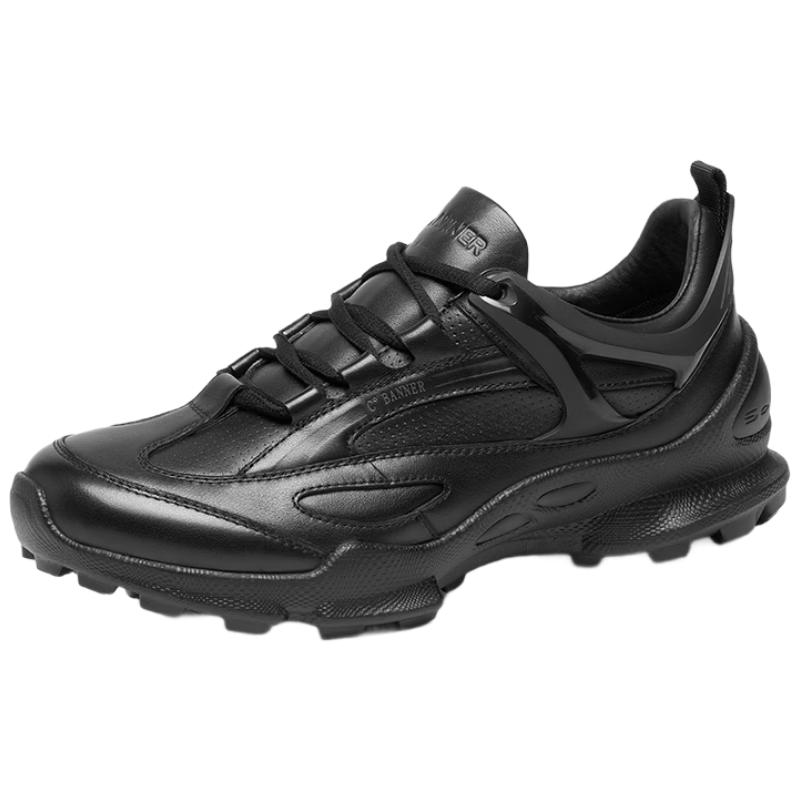 Qianbaidu Men s Casual Leather Outdoor Sports Shoes EU 40 чёрный