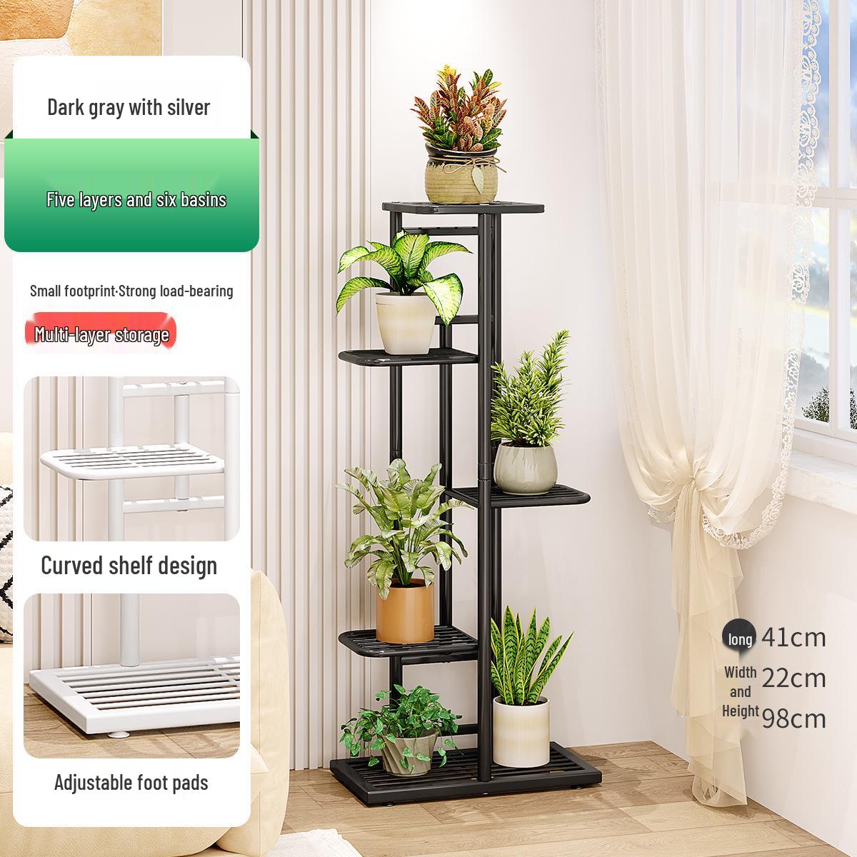 

Европейская кованая железная подставка для цветов - Многоярусная подставка для суккулентов и горшков для помещений/улицы