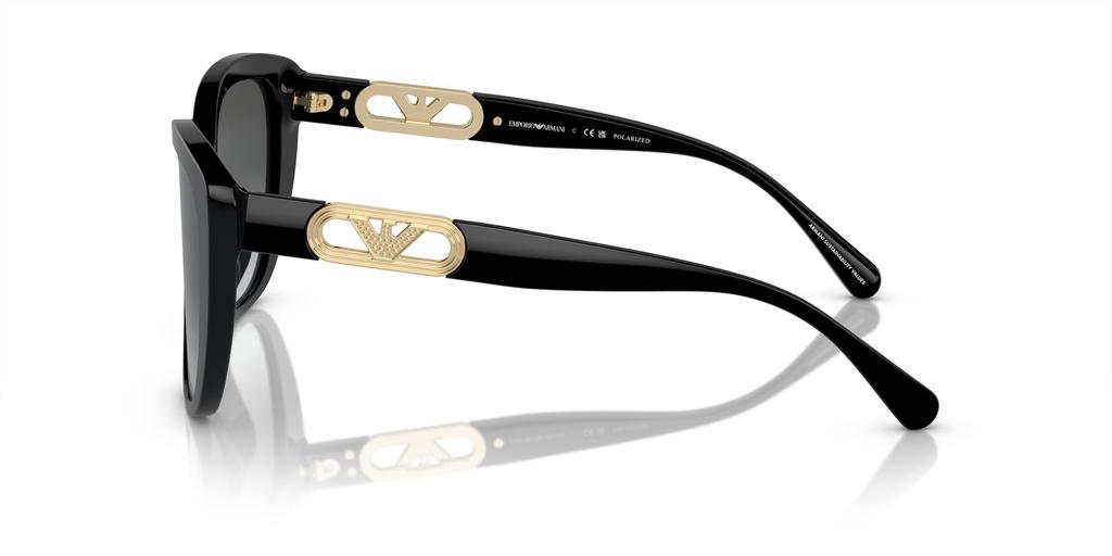 Emporio Armani Shiny Black Sunglasses Size 54 Women's EA4214U,
