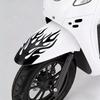 SEAMETAL Waterproof Flame Racing Stripes Reflective Sticker Decal For Motorcycle Electric Scooter Fender Decoration