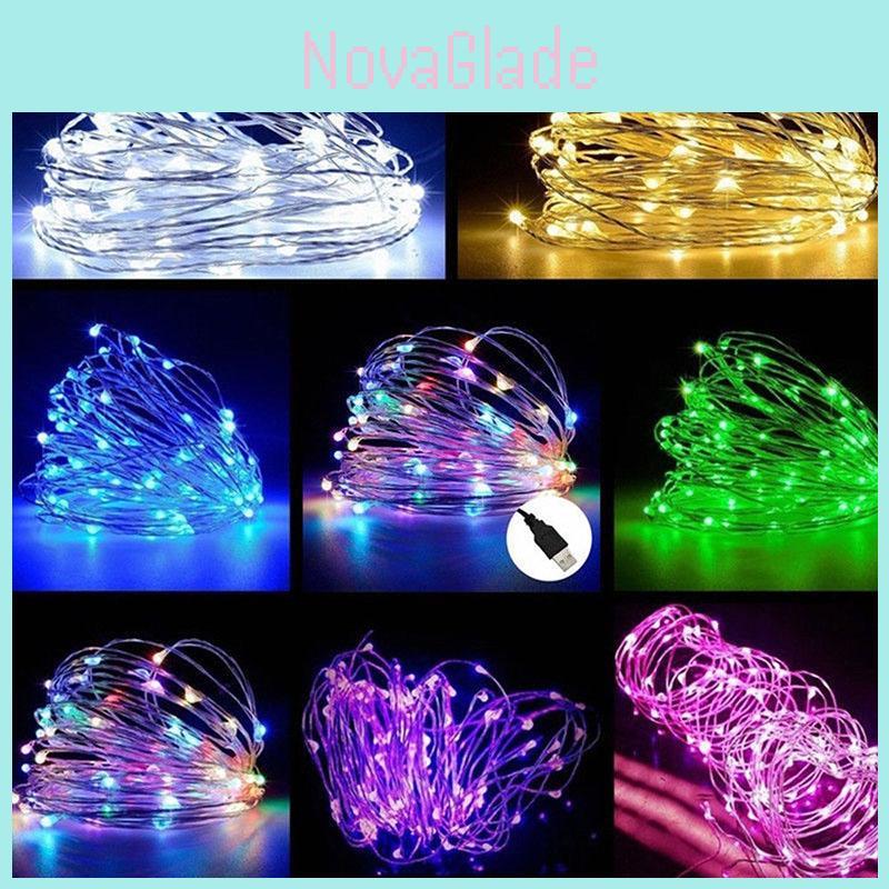 Elegant 5/10m Usb Led Copper Wire Fairy Light Strip For Indoor Outdoor Holiday Celebrations
