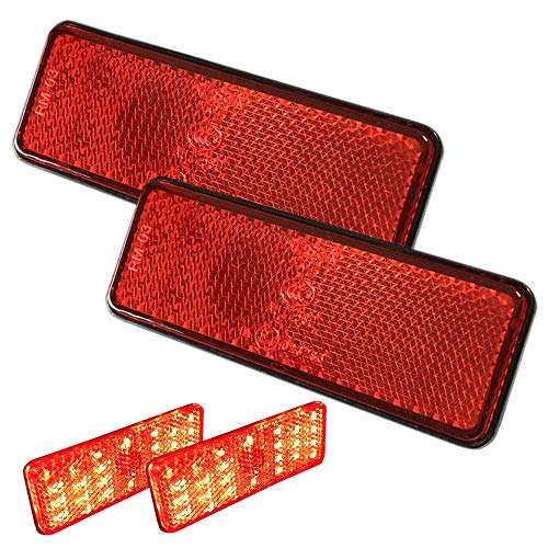 

Откройте для себя ветровые светодиодные отражатели Мотоциклетный кастом Двойное освещение Квадратный стоп-сигнал Маркер прицепа Боковой маркер Задний маркер Тюнинг Красный