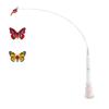Flutter Rotierende Kätzchenspielzeuge Spinnendes Schmetterling Katzen Spielzeug Angelleine Automatisches Katzen Reizspielzeug für Wohnungskatzen