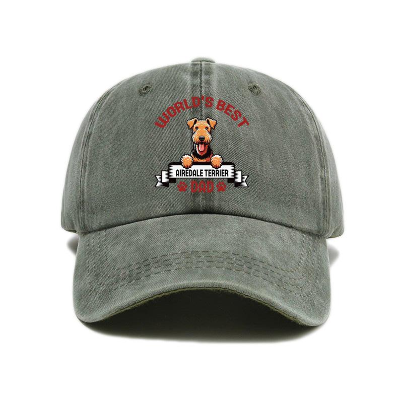 1 adult dog print washed baseball cap, minimalist retro style casual soft adjustable dad cap, perfect gift Adjustable