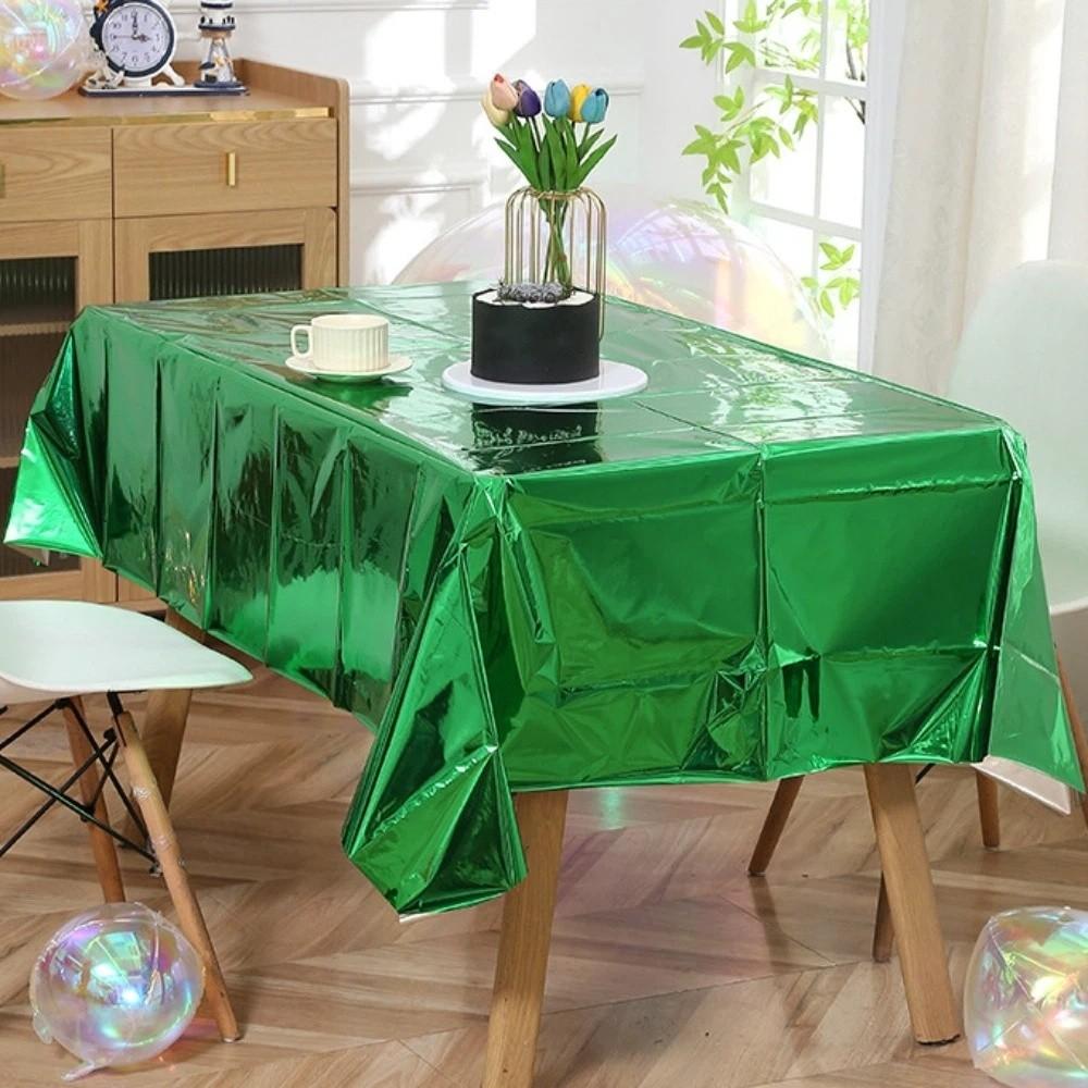 5PCS Colorful Aluminum Film Tablecloth Waterproof Plastic Tablecloth  Holiday Celebration