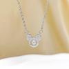 Simple Lively Little Bear Pendant Titanium Steel Clavicle Necklace for Women
