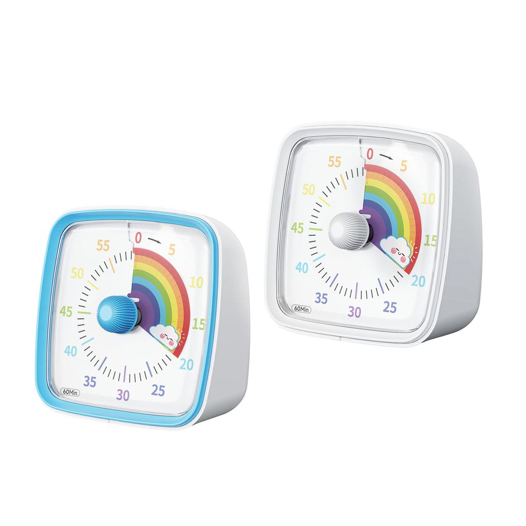 Mini Temporizator Electronic cu Cadran Curcubeu Colorat Dispozitiv de Gestionare a Timpului Funcționare Silențioasă Instrument Temporizator pentru Copii și Adulți