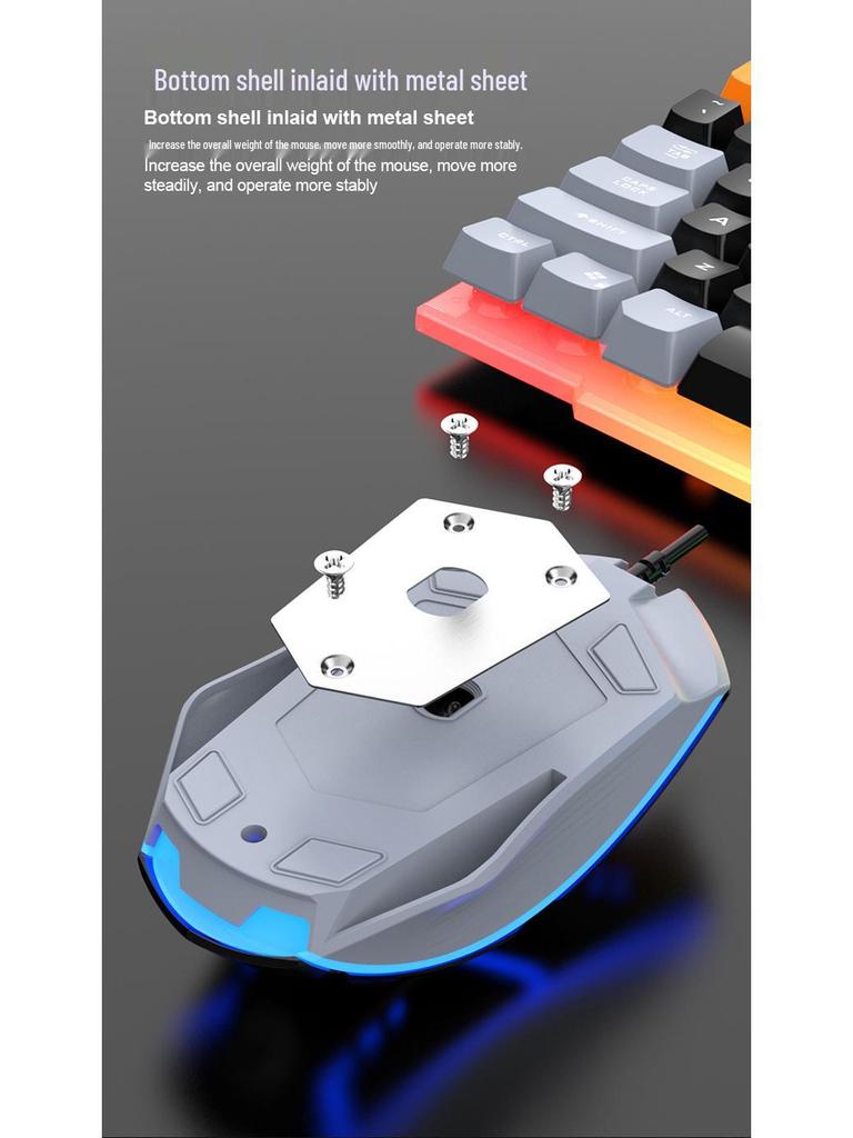 T26 Tri-Color Backlit Wired Gaming Keyboard and Mouse Set