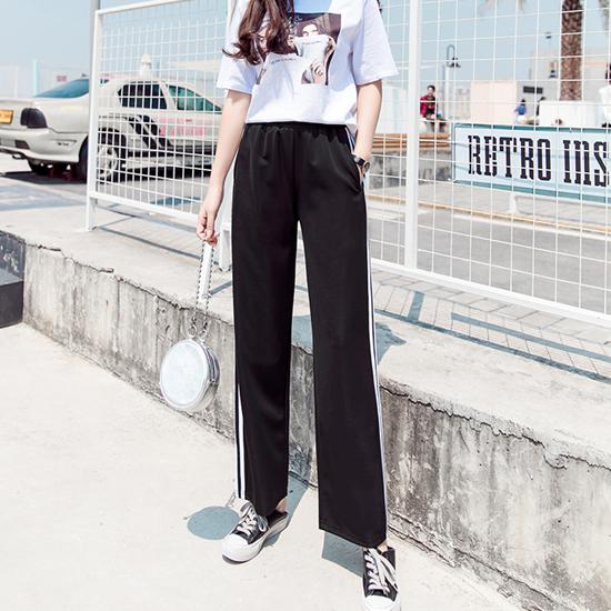 Cheap Pants Women Long Loose Fashion Wide Leg Casual Sports Spring