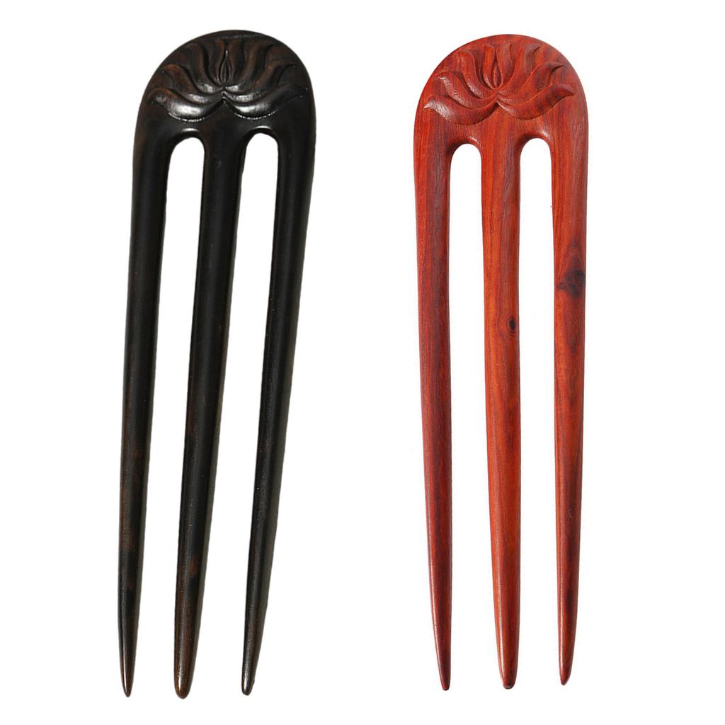 Classic Hand Carved Wood Hair Accessory Fashion Statement Hand Carved Hair Pin Wood Hair Adornment for Special Occasions