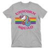 Kids WHITE UNICORN SQUAD Rainbow Colours  T-Shirt Birthday Christmas Gift