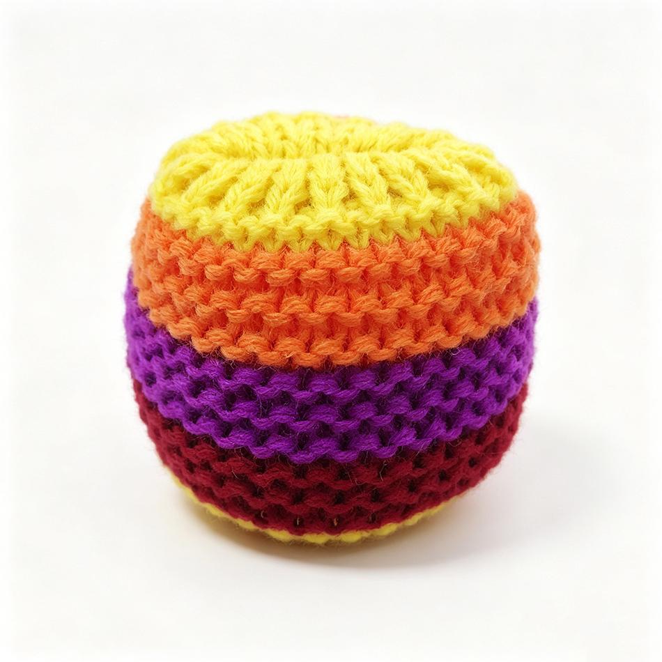Regenbogen Handgefertigte Häkel-Hacky Sacks Weiche Langlebige Fußbälle Jonglierbälle Stressabbau Outdoor Indoor Hinterhof Party Aktivitäten