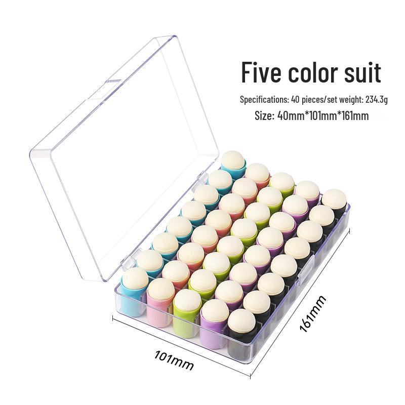 Vintage Journal Ink Pad Blending Tool with DIY Sponge Finger Cot and Lace Ruler - Available In 5 Colors for Stamping, Smearing, and Coloring.