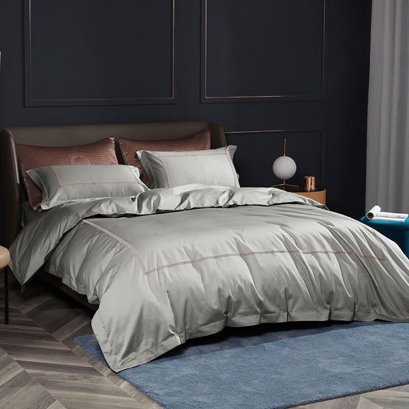 Luolai Pure Cotton Sateen Minimalist 4-Piece Bedding Set