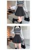 Petite High-Waist Grey Pleated A-line Skirt for Women - Spring/Autumn/Winter 2026 Fashion