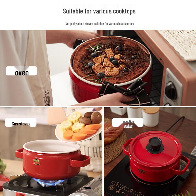 FUJIHORO Japanse Emaille Diepe Soeppan 22CM