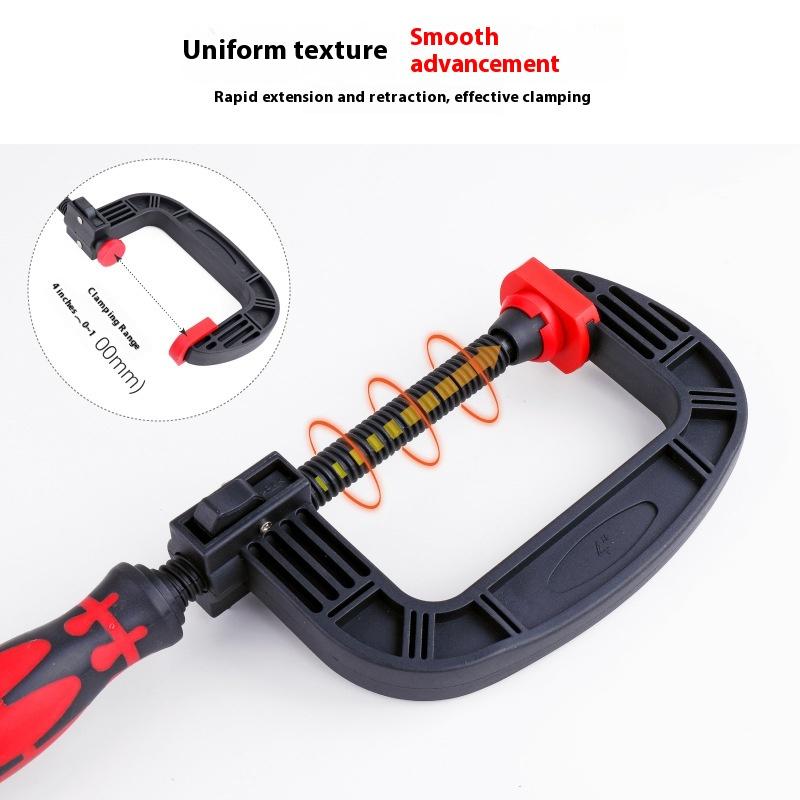 1Pcs 2/3/4 Inch Plastic Rubber G Clamp Reliable Clamping Power For Wood And Metal Working Quick Woodworking Clamp
