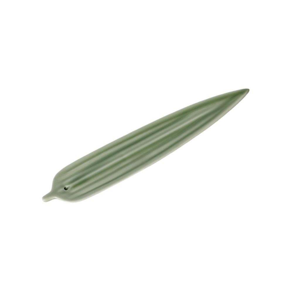 

Boat Shape Zongzi Leaf Incense Holder Long Aromatherapy Ornament Incense Stick Burner Bedroom зелений
