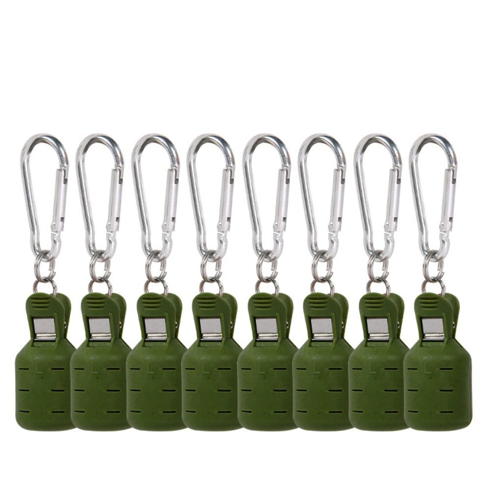 

8PCS ABS Bait Protector with Carabiner Cuttlefish Umbrella Lure Cap Green-M