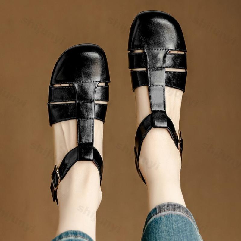 

Модные плетеные туфли с полым квадратным носком, женские, лето 2025, новые, удобные, универсальные, сандалии на толстом каблуке, лаконичный стиль, пляжные туфли-лодочки 35 чёрный