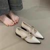 Fashion Shoes Woman Flats Shallow Mouth Pointed Toe Dress Comfortable On Heels New Summer Spring Mary Janes Shoes Woman 2025 Pointed Toe