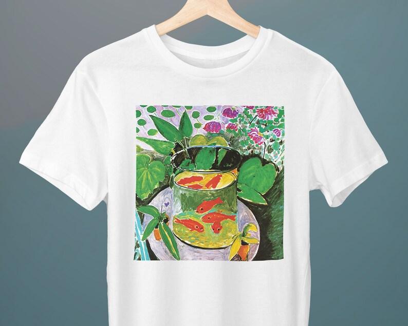 Goldfish, Henri Matisse Painting Unisex Art T-shirt, Art T-shirt Cat Women Men Gift Personalized Oil Painting Fresh Art Lover S