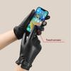 Winter Echte Schafsleder Handschuhe Herren Warm Samtgefüttert Vollfinger Touchscreen Outdoor Radfahren Fahren Motorrad Handschuhe