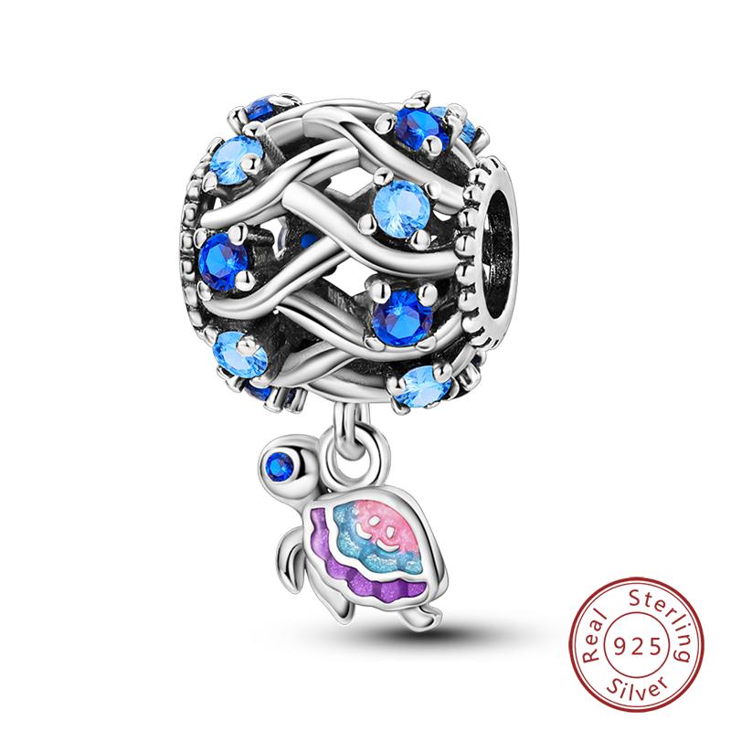 Copper Blue Ocean Ship Lighthouse Starfish Turtle Dolphin Charms Pendants Fit Qikaola Bracelets Diy Jewelry Gifts