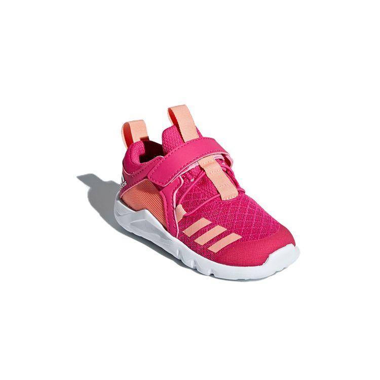 Adidas Flex El I Velcro Sports Non-Slip Low-Top Running Shoes Baby Sneakers Pink White AH2571
