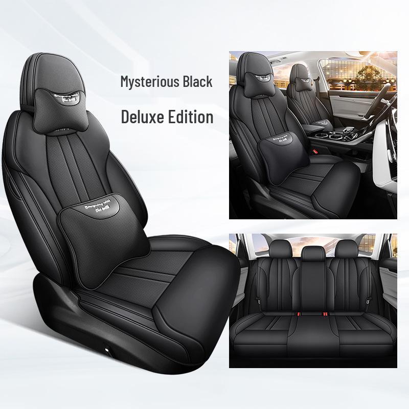 Boyue L Vollbezug Atmungsaktives Perforiertes Leder Autositzbezug für Alle Jahreszeiten