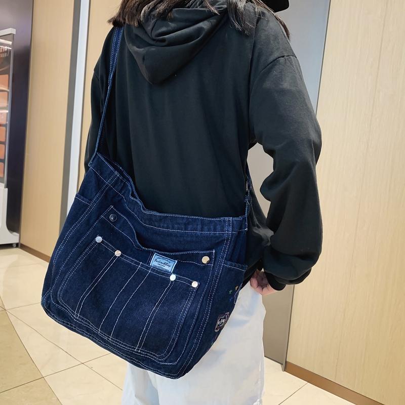 Denim Women's Bag Large Capacity Shoulder Bag Student Crossbody Bag