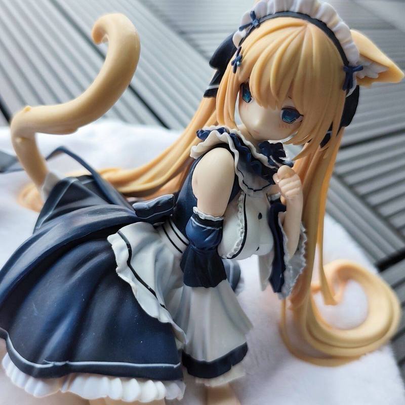 Anime VTuber Hanazono Serena Cute Cat Maid Girl Figure PVC Model PC Case Decor Desktop Ornament Collectible Gift For Otaku Fans