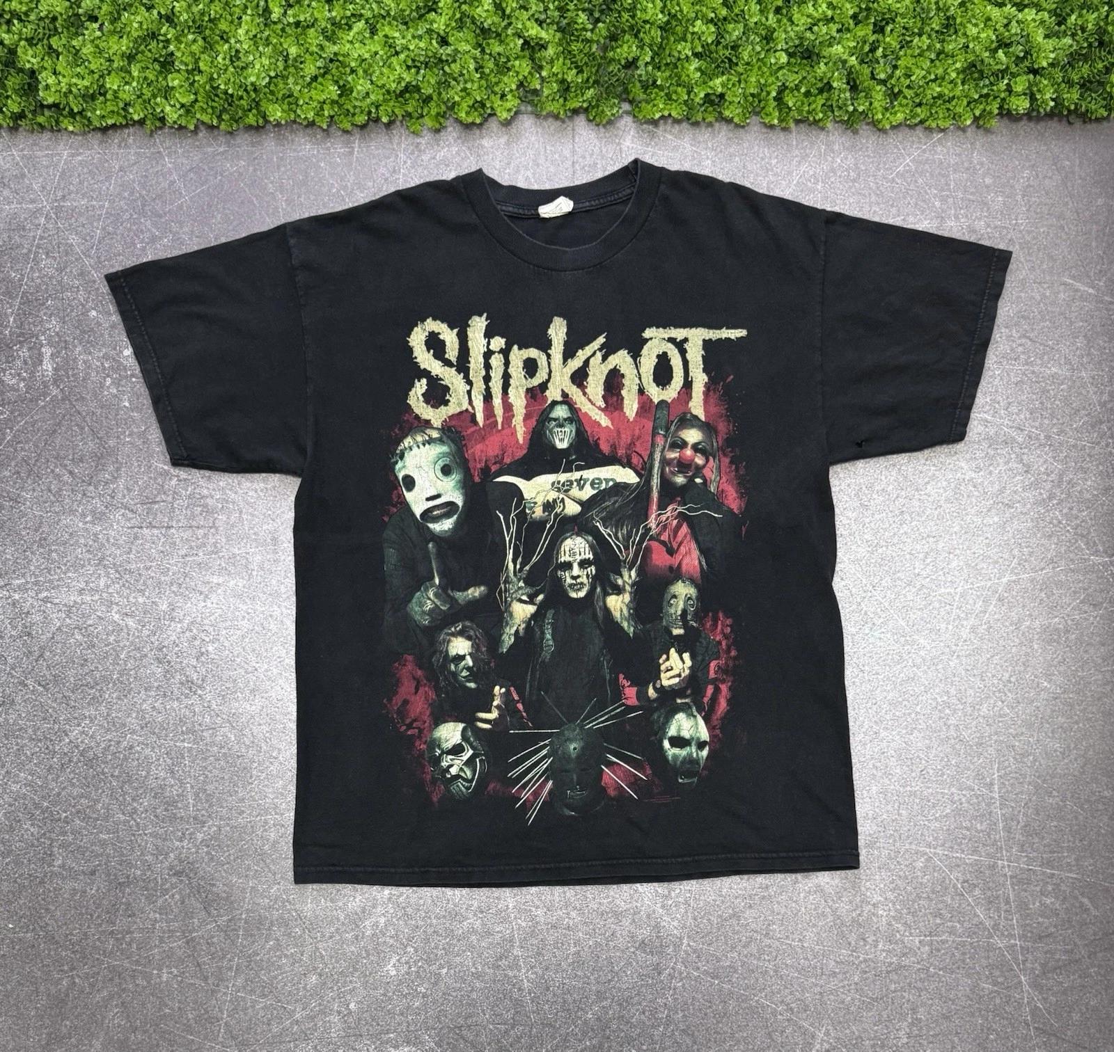 Винтажная футболка Slipknot 2010 года в стиле y2k, футболка рок-группы, размер L, y2k S