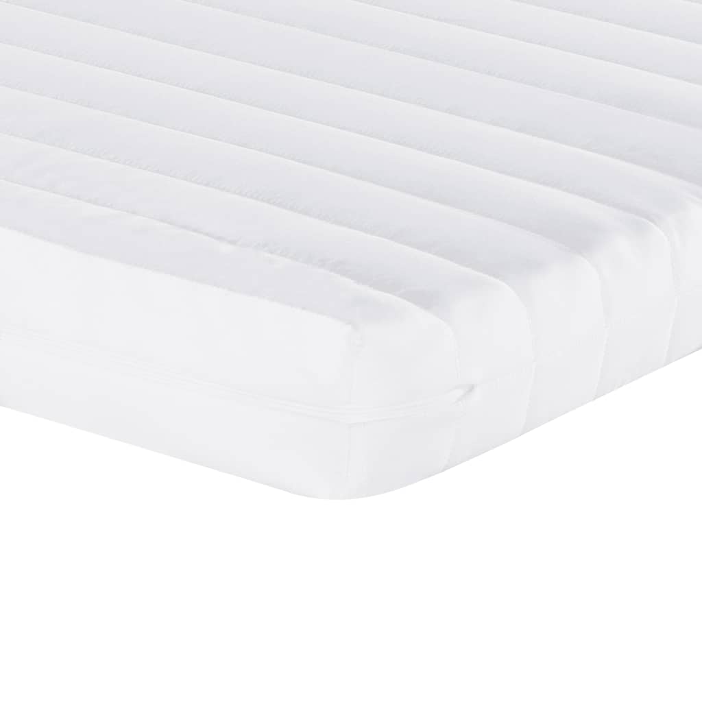 Vidaxl Materac Piankowy, Biały 180X200 Cm, 7-Strefowy, Twardość 20 Ild